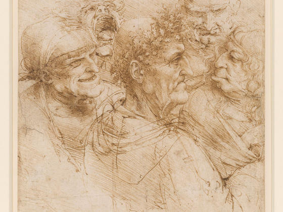 达芬奇素描作品《被吉普赛人欺骗的男人》