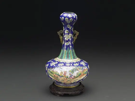 明代“青花山水人物纹梅瓶”陶瓷器- 艺术品- 集古作网