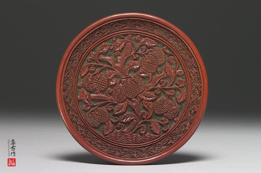 明代“剔红荔枝圆盘”漆器-(3)