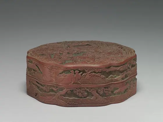 清乾隆“剔红仪凤宝盒”漆器- 艺术品- 集古作网