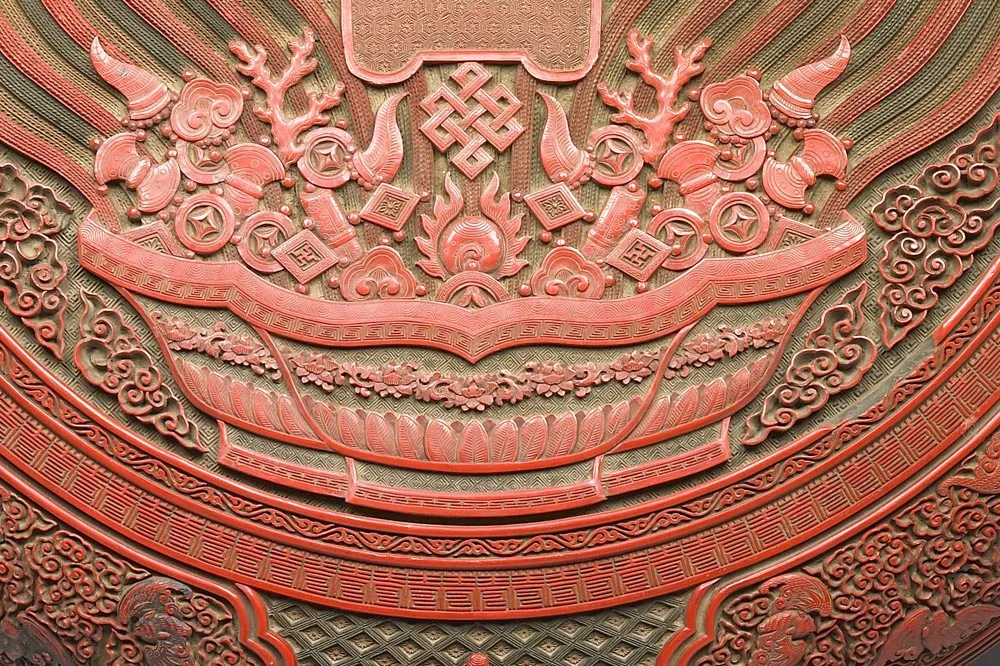 漆器 捧盒 雕刻 唐物 清朝 漆器 捧盒 雕刻 唐物 清朝