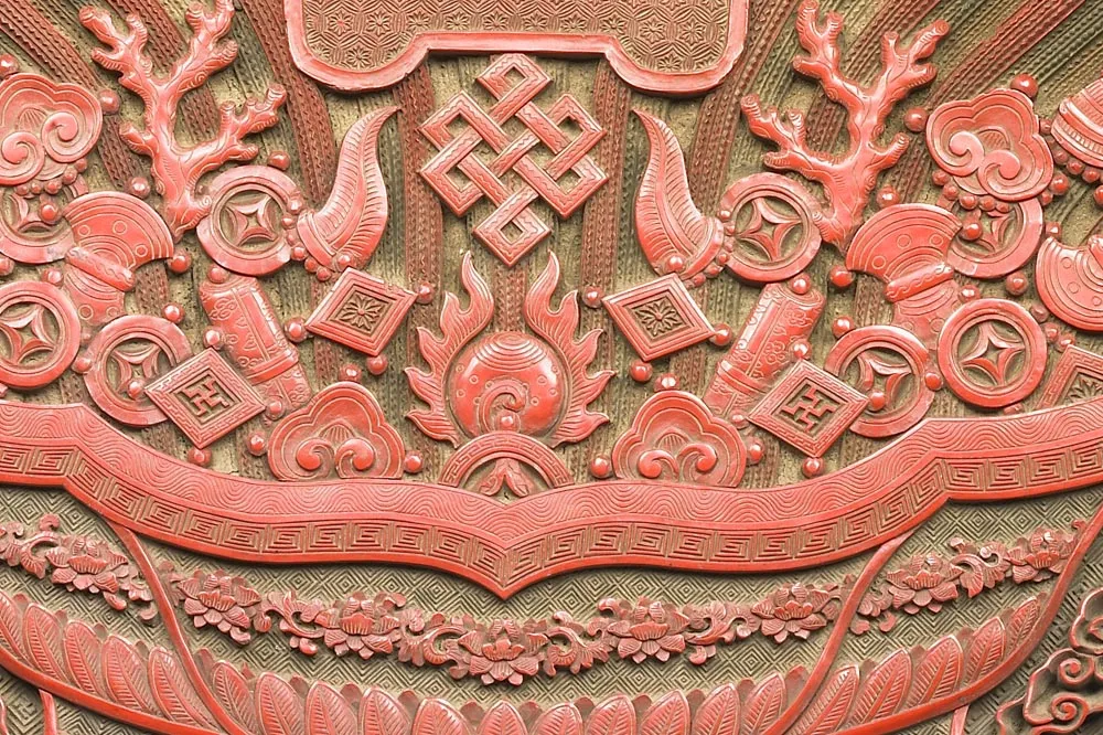 清代“剔彩春寿捧盒”漆器- 漆器高清图片下载- 集古作网