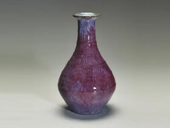 清代“钧釉弦纹瓶”陶瓷器- 艺术品- 集古作网