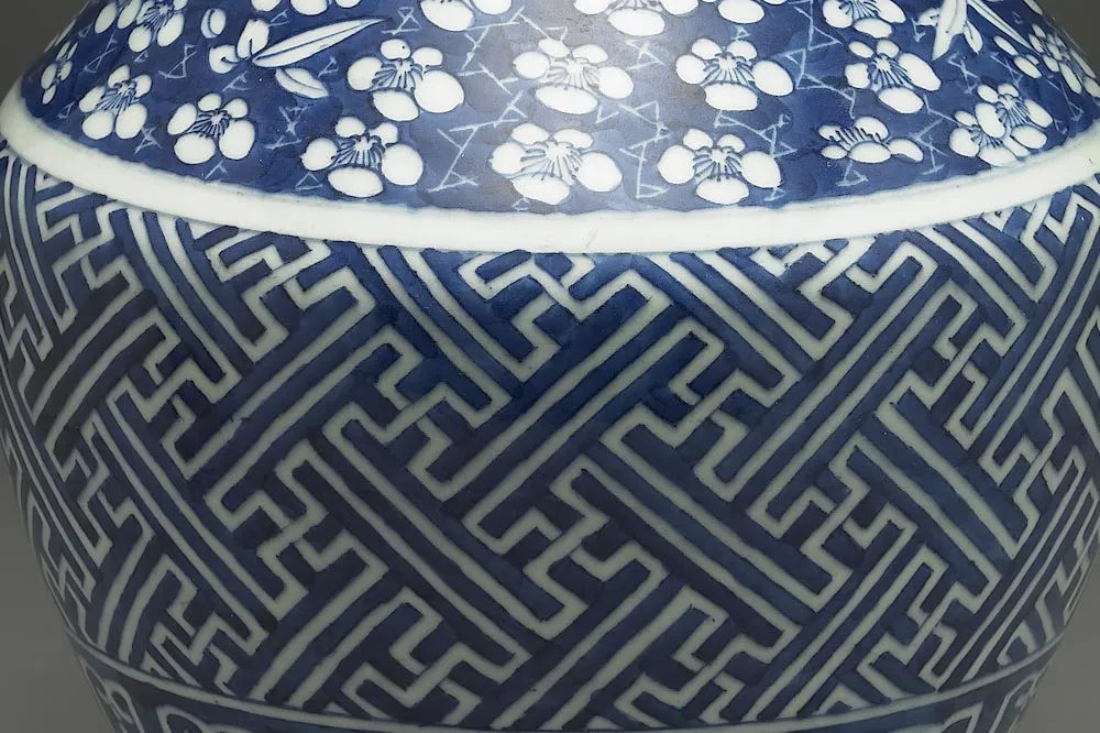 清代　青花花瓶　花器 清代 青花風景花瓶 康熙年製款 花器 香道具 茶道具 - メルカリ
