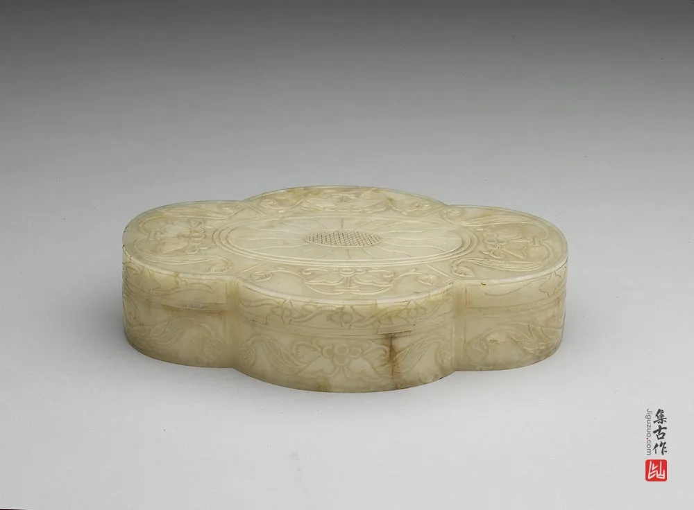 清代“玉海棠式盒”玉器-(2)