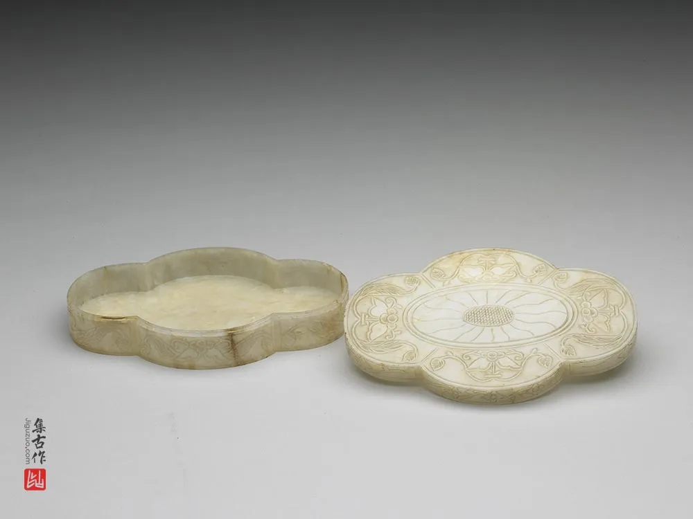 清代“玉海棠式盒”玉器-(3)