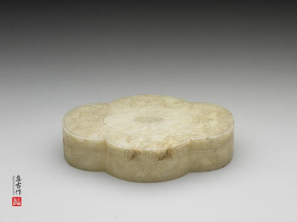 清代“玉海棠式盒”玉器-(1)