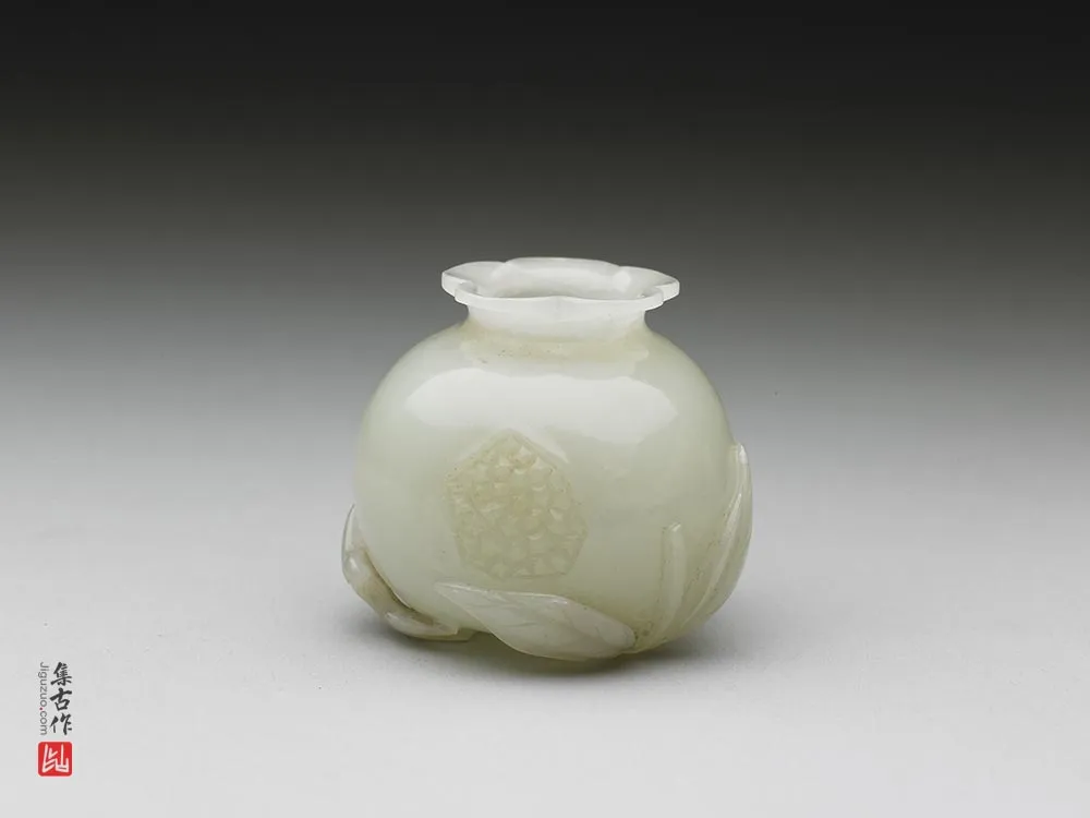 清代“玉石榴形水盛”玉器-(1)