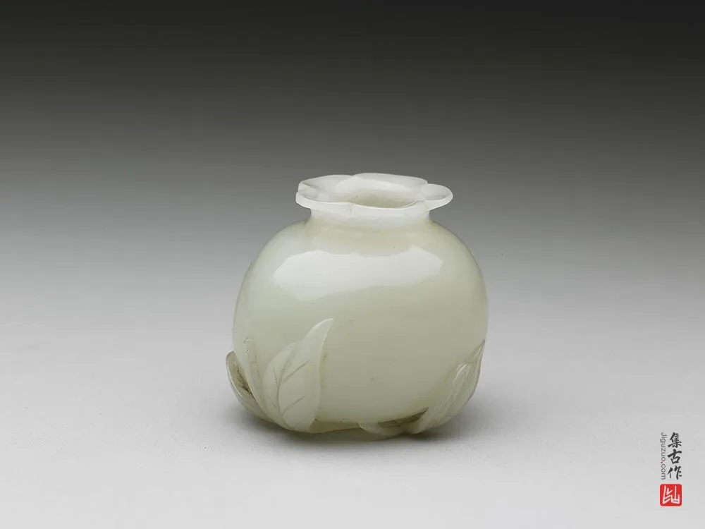 清代“玉石榴形水盛”玉器-(2)