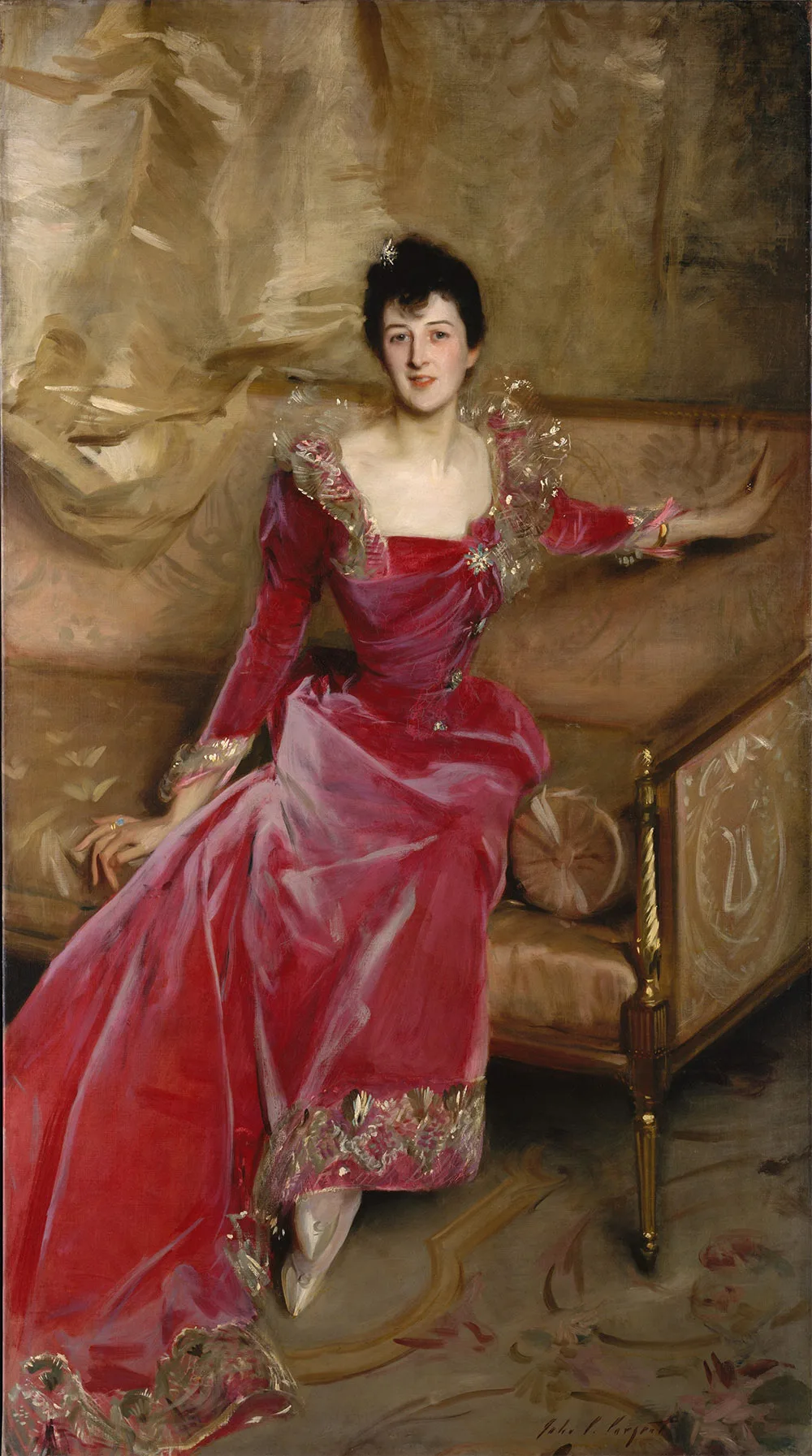 萨金特油画肖像《休·哈默斯利夫人》