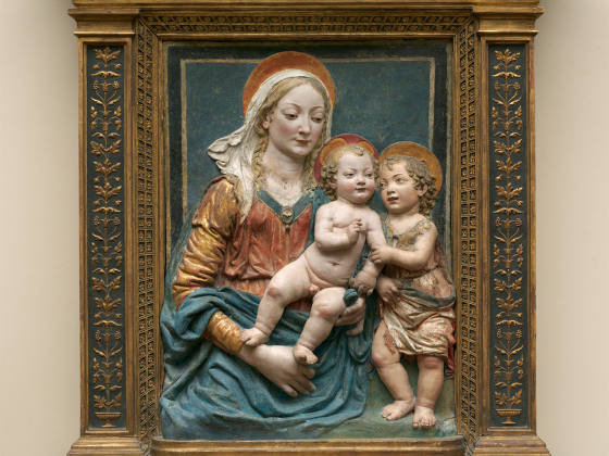 圣母子与圣约翰彩陶