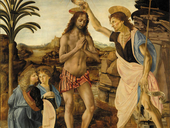 韦罗基奥工作室《基督受洗》