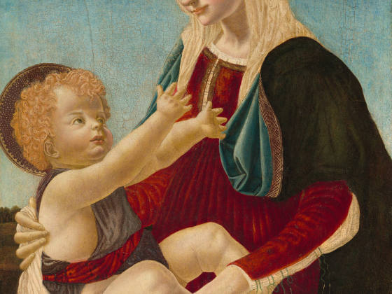 韦罗基奥（传）油画《圣母与圣子》