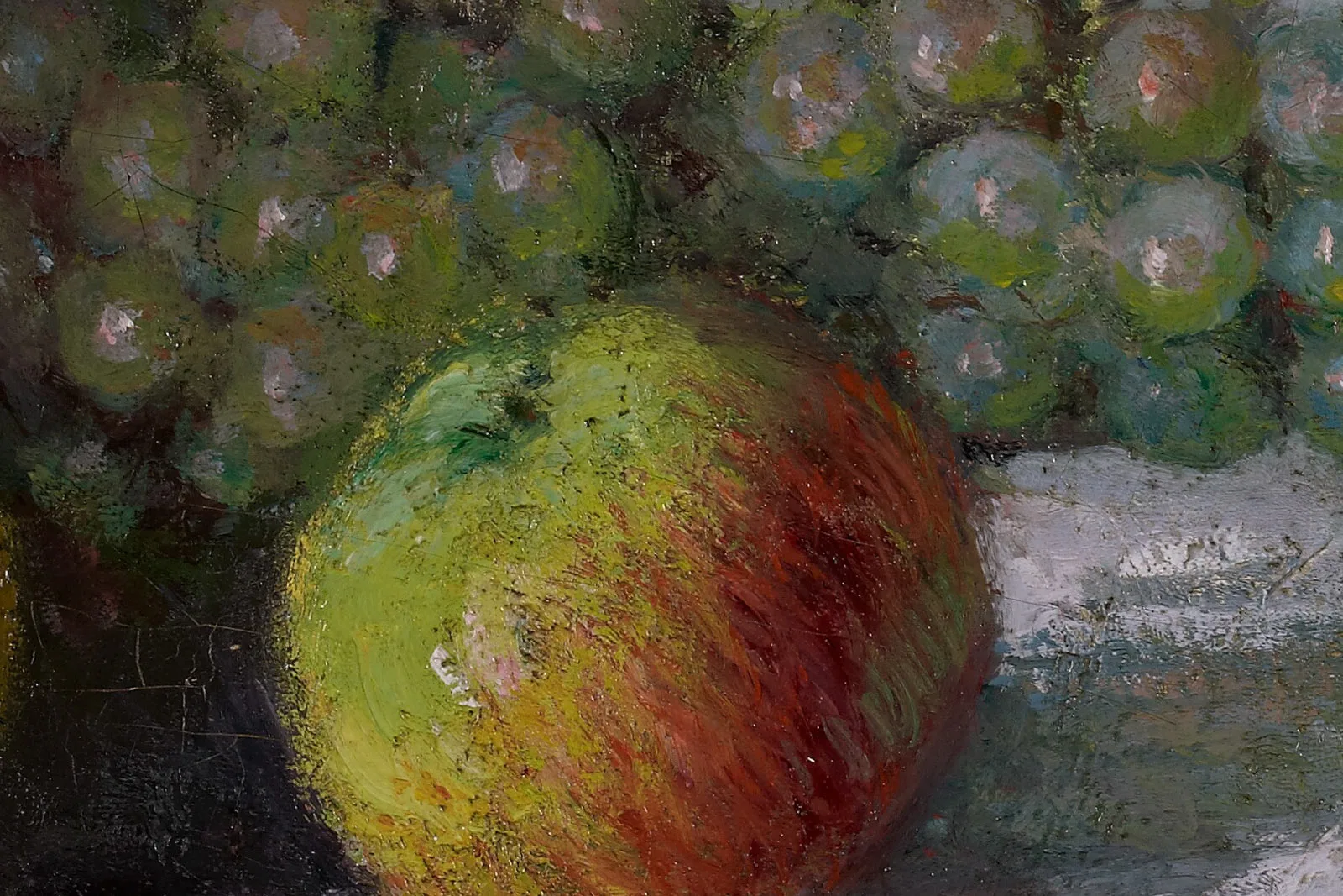 莫奈静油画物画作品《花卉与水果的静物》 - 油画高清图片下载- 集古作网