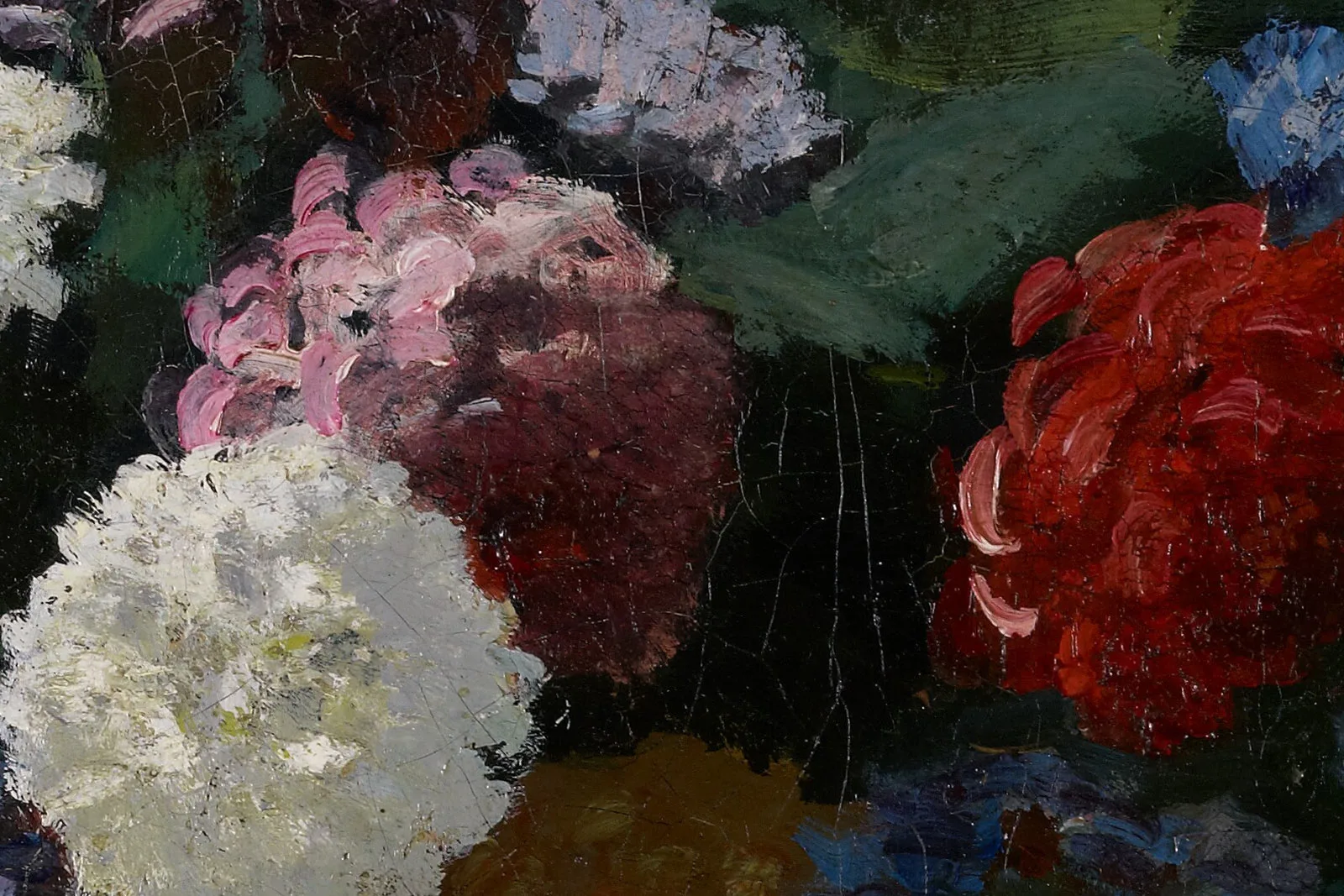 莫奈静油画物画作品《花卉与水果的静物》 - 油画高清图片下载- 集古作网