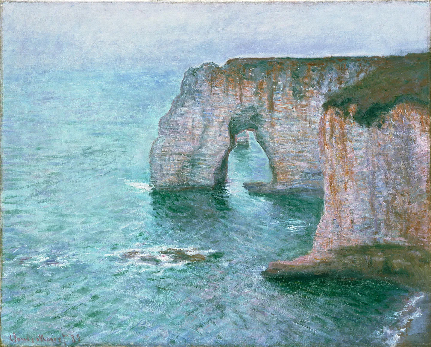 莫奈海景画《埃特尔塔的象鼻山》