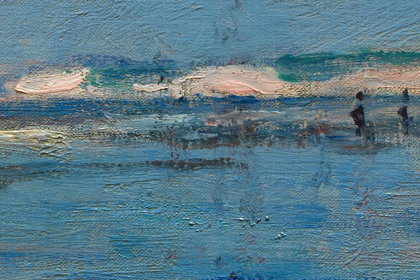 印象派克劳德·莫奈油画风景《迪耶普附近普维尔海滩的退潮》 - 油画高清