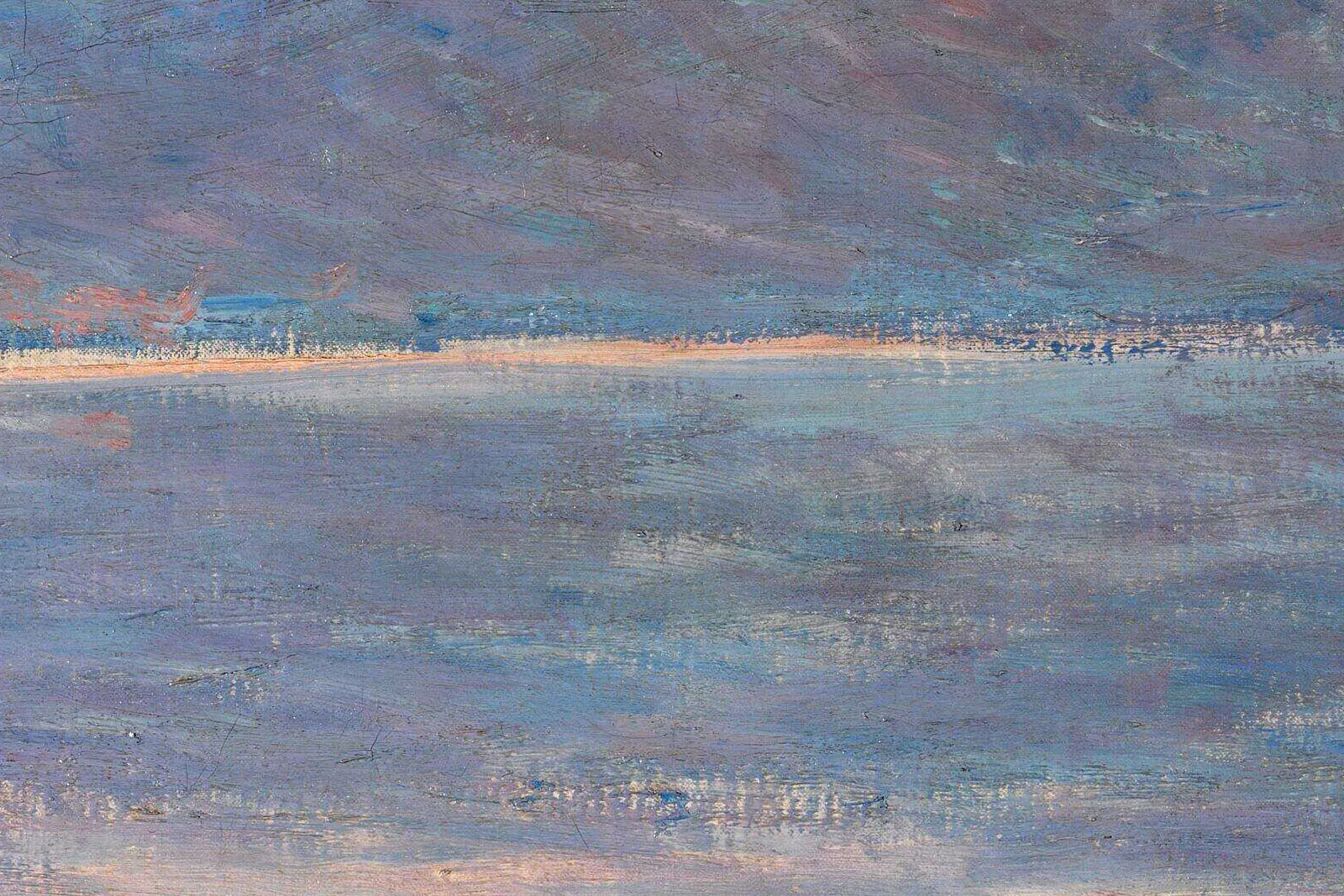 莫奈油画风景《维尔兹港的塞纳河》 - 油画高清图片下载- 集古作网