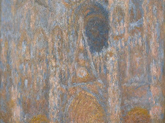 克劳德·莫奈油画《阳光下的鲁昂大教堂立面》