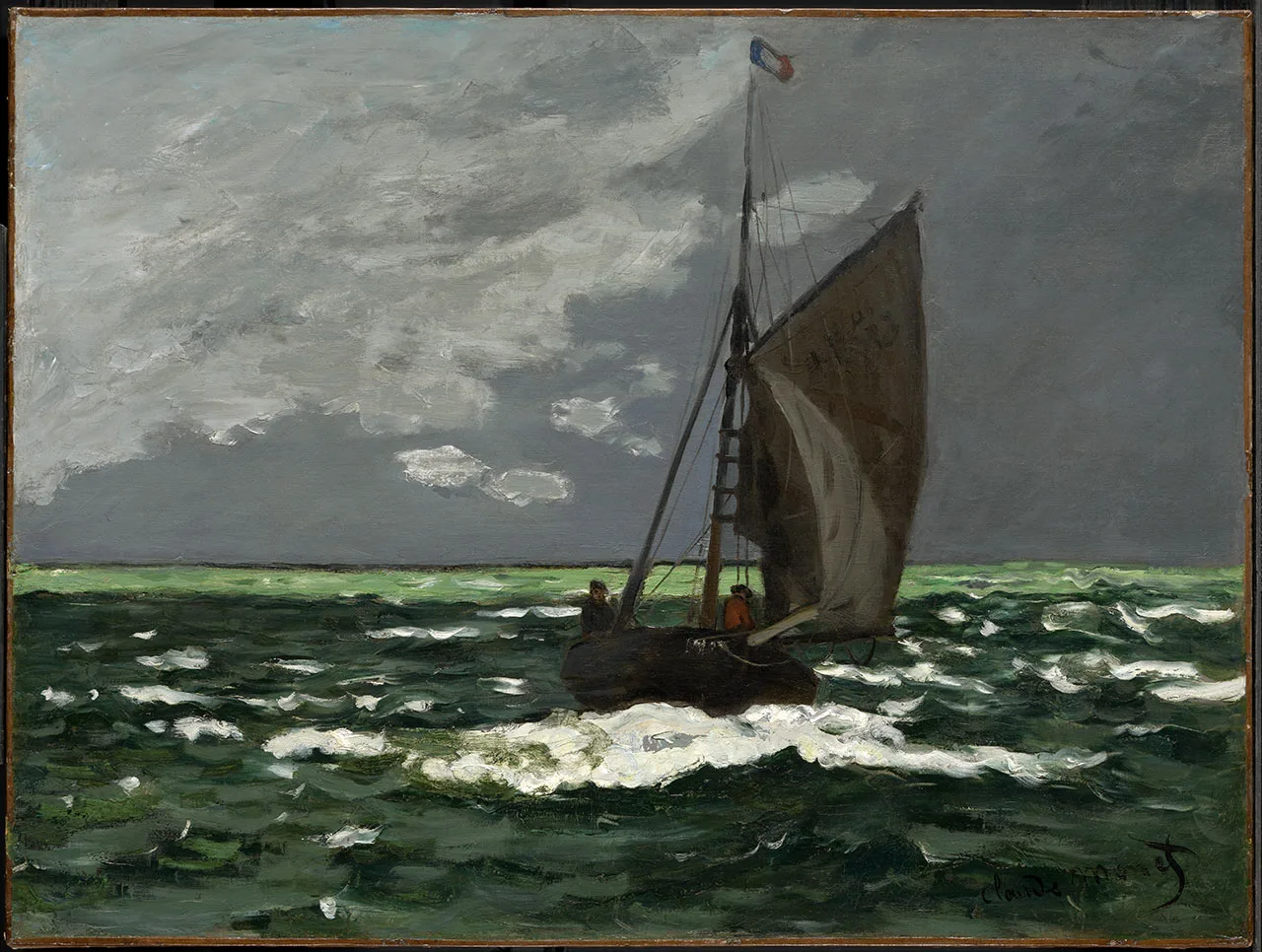 克劳德·莫奈油画《海景・风暴》