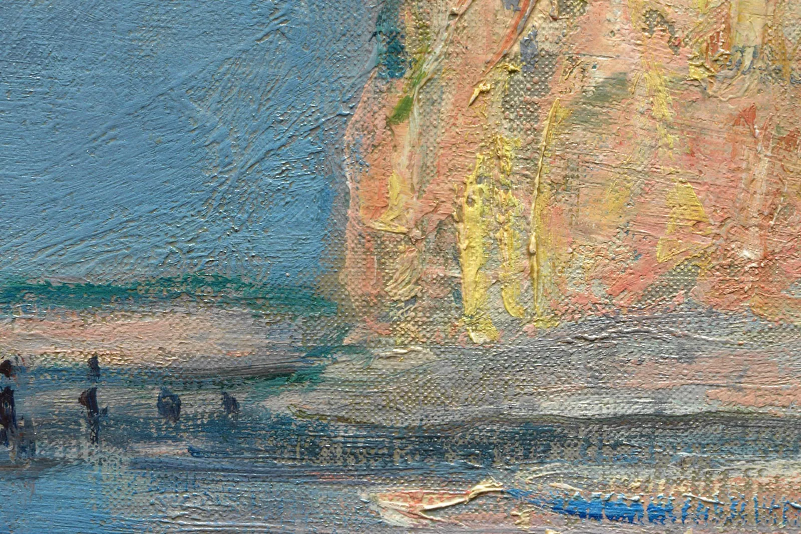 印象派克劳德·莫奈油画风景《迪耶普附近普维尔海滩的退潮》 - 油画高清