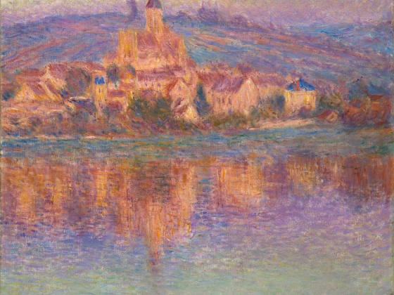 印象派莫奈油画《维特伊风景》