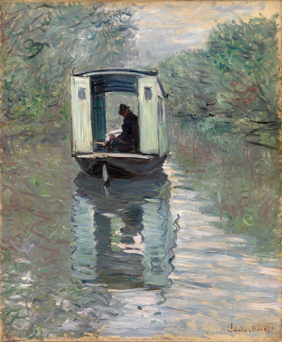 克劳德·莫奈油画《画室之舟》