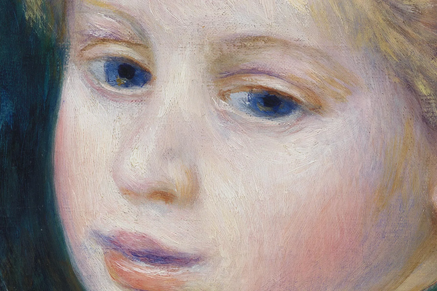 雷诺阿油画人物《少女头像》 - 油画高清图片下载- 集古作网