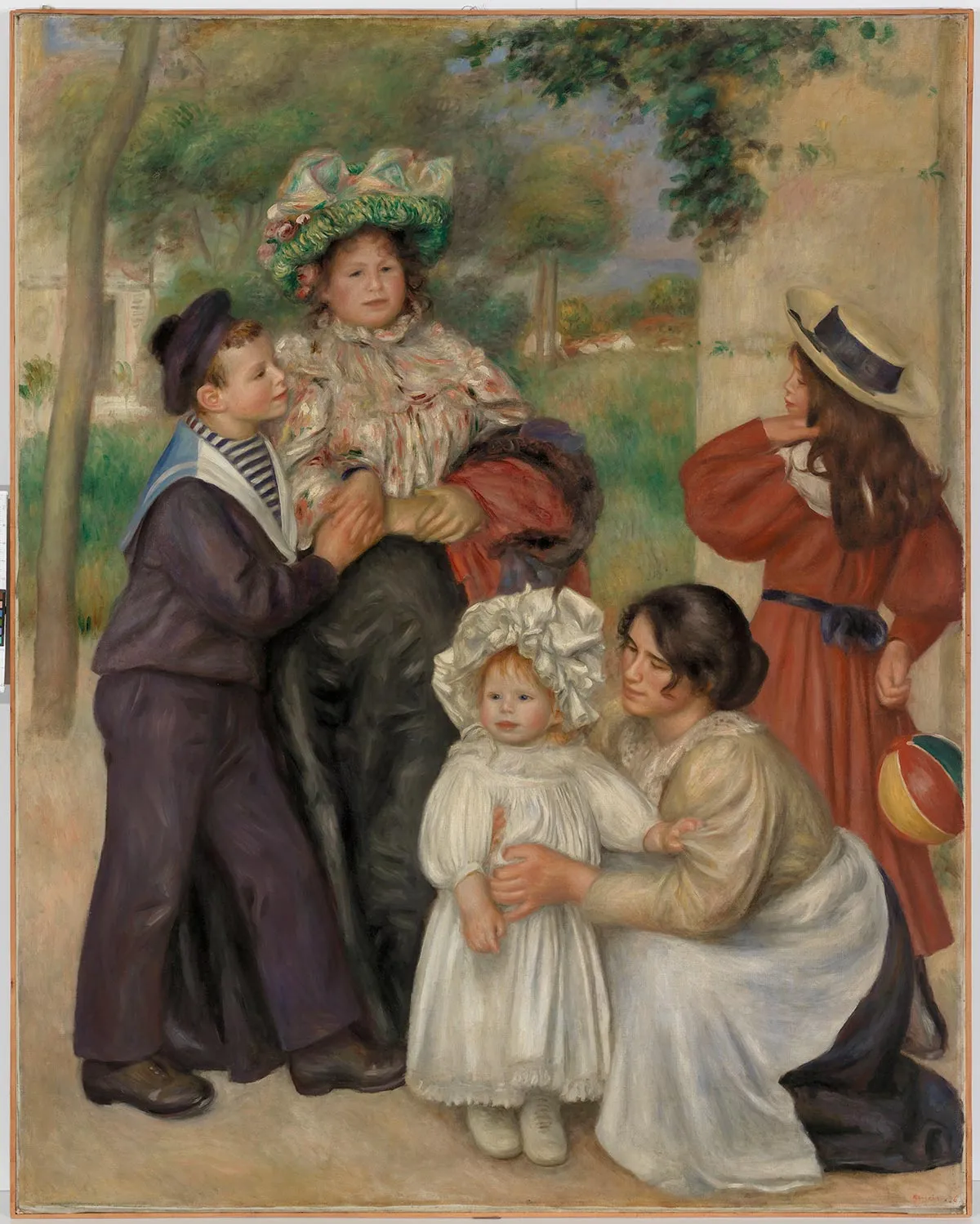 雷诺阿油画人物《艺术家的家庭》