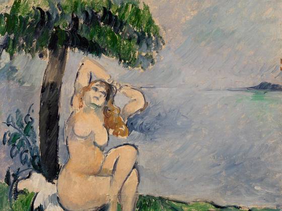 保罗·塞尚油画人物《海边浴女》