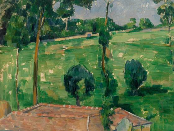 保罗·塞尚油画作品《引水渠风景》