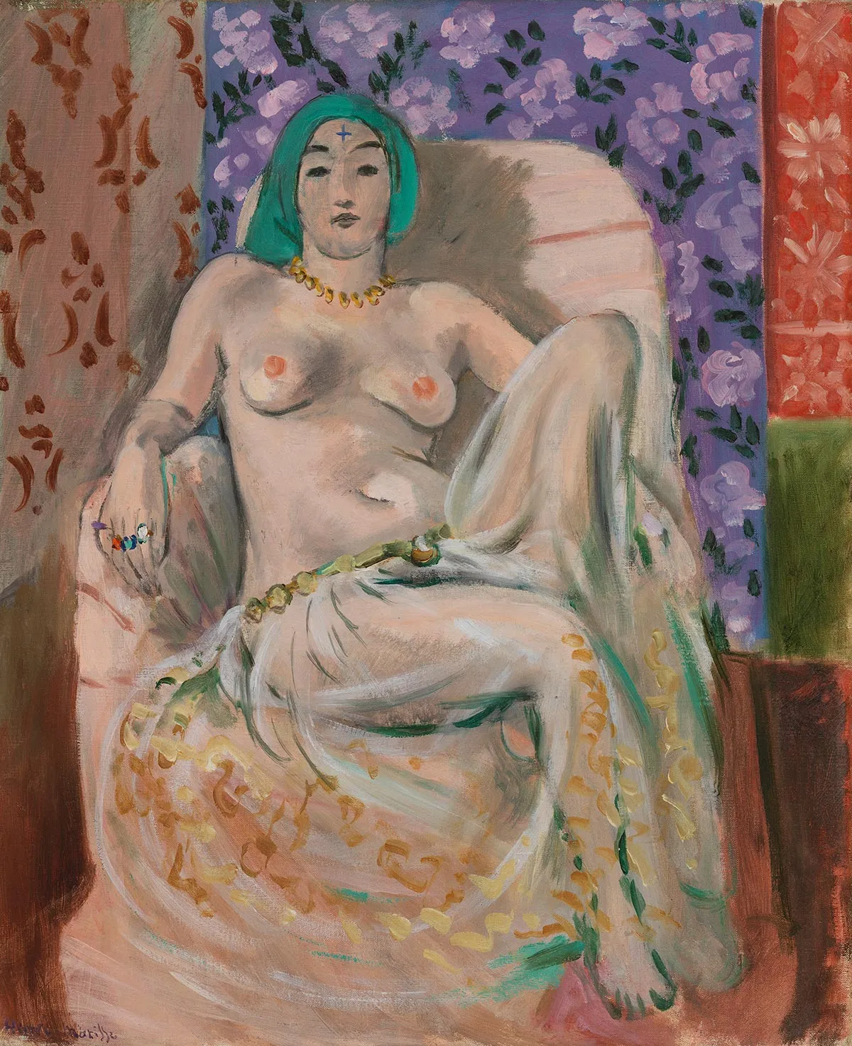 马蒂斯油画作品《摩尔女子》