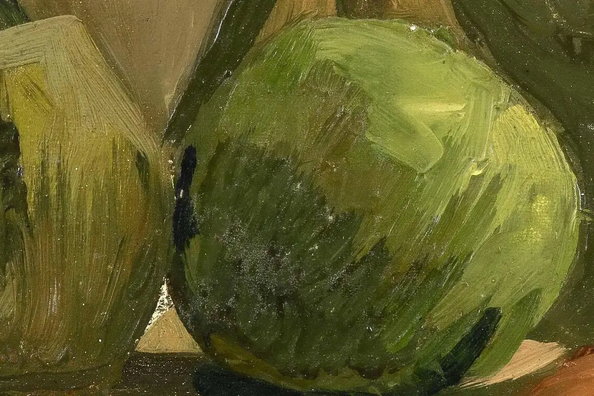 梵高早期作品《蔬菜和水果的静物》 - 油画高清图片下载- 集古作网