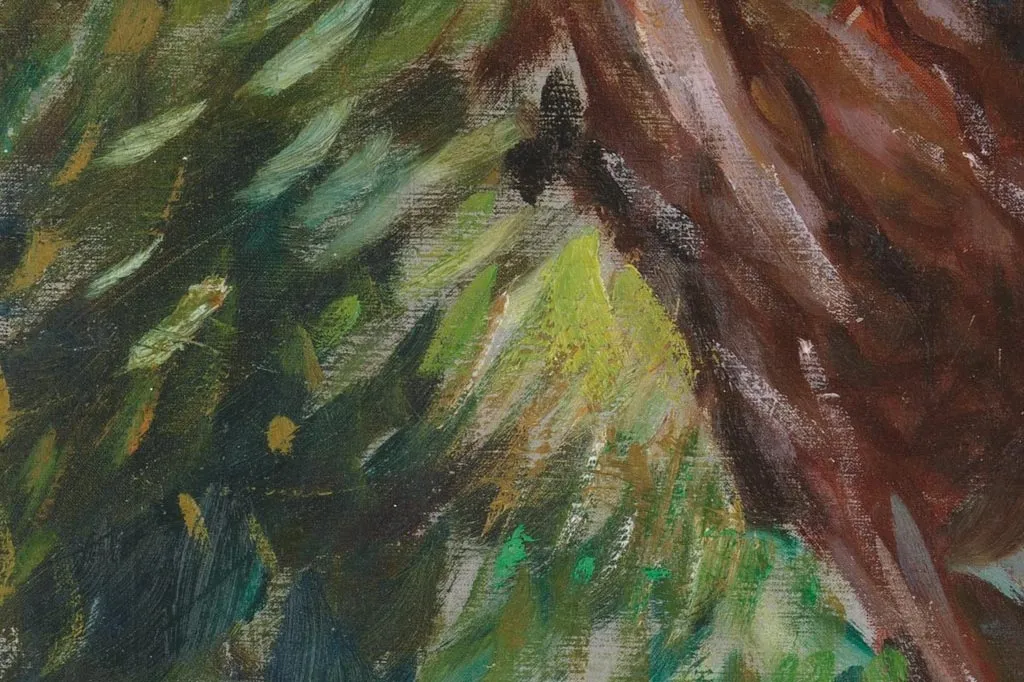 萨金特印象派风格油画作品《两个打阳伞的女孩》 - 油画高清图片下载