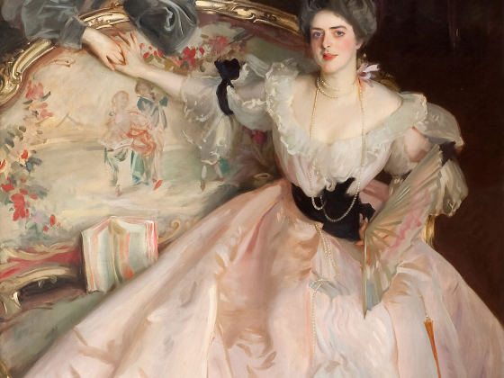 萨金特肖像画作品《卡尔·迈耶夫人和她的两个孩子》