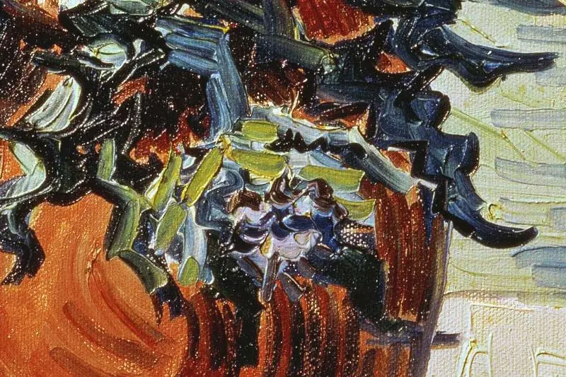 梵高花卉画作品《蓟花静物》 - 油画高清图片下载- 集古作网