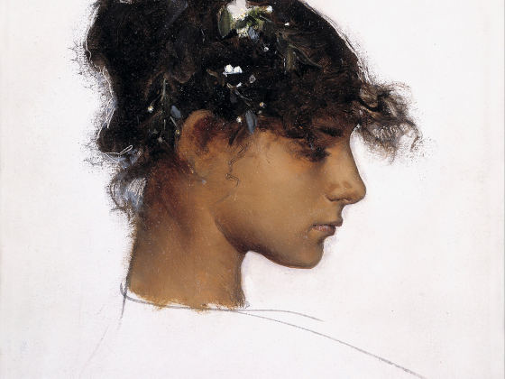 萨金特油画人物女孩头像