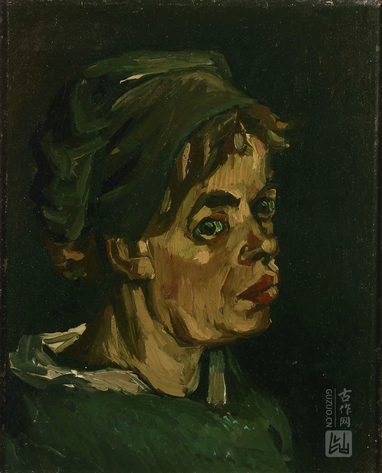梵高习作油画《女人头像》