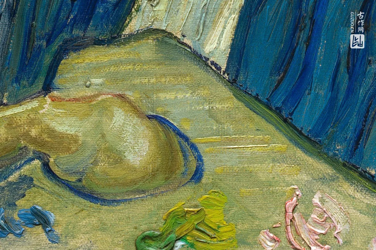 梵高1889年自画像作品《拿着调色盘的自画像》 - 油画高清图片下载- 集