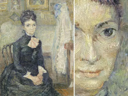 梵高油画肖像作品《坐在椅子上的女人》 - 油画高清图片下载- 集古作网