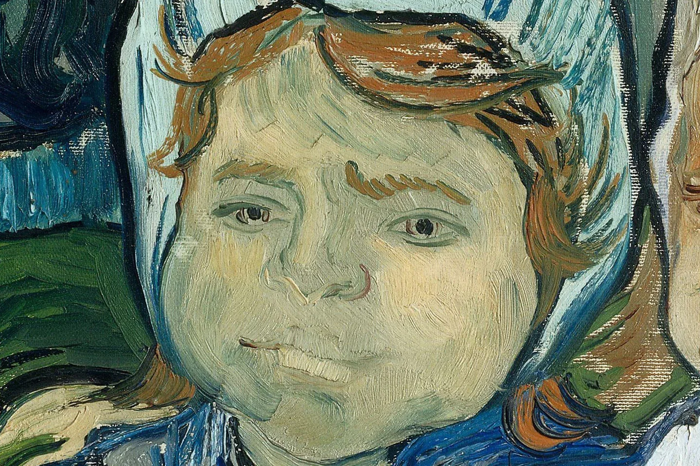 梵高作品《两个孩子》 - 油画高清图片下载- 集古作网