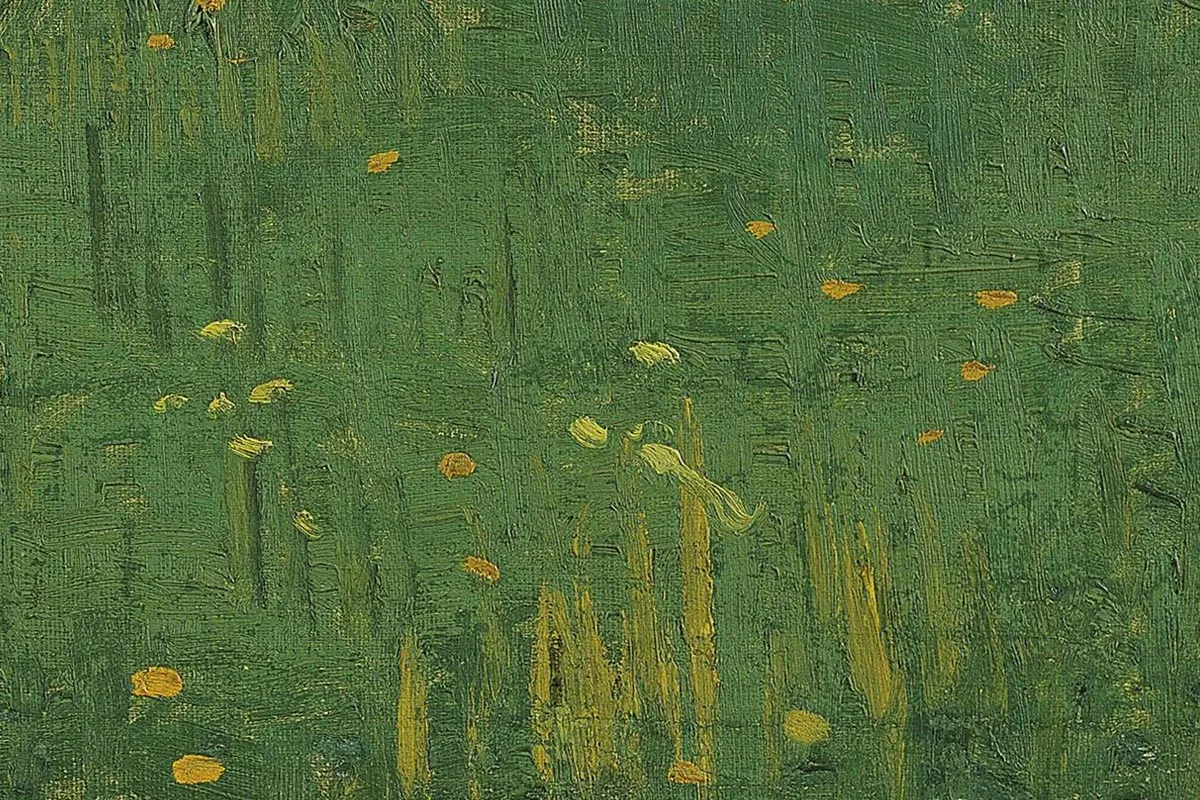 梵高油画风景《阿尔勒果园的春色》 - 油画高清图片下载- 集古作网