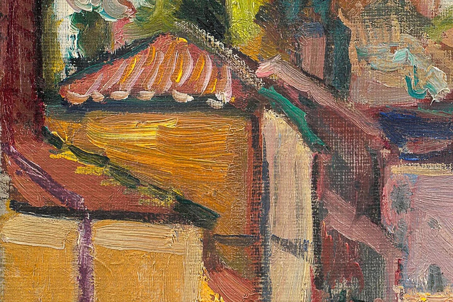 马蒂斯油画风景《阿尔克伊的街道》 - 油画高清图片下载- 集古作网